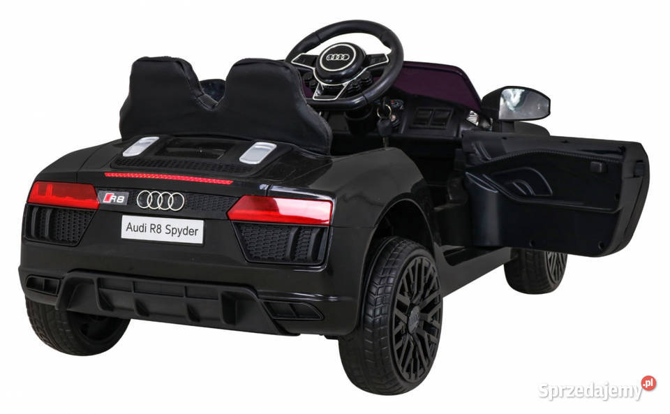 Audi R8 na akumulator dzieci Czarny autko na Pojazdy elektryczne i spalinowe Łopuszno
