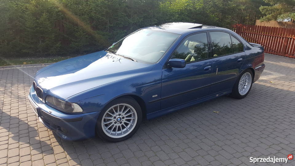 BMW e39 530d Lift M Pakiet Manual Topasblau DSP Rok produkcji 2001 Augustów