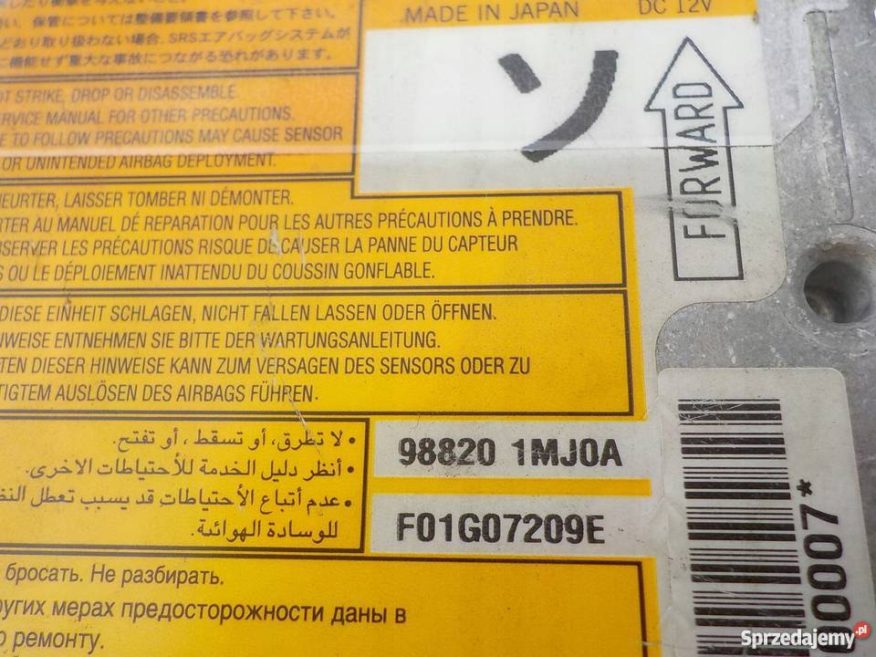 MODUŁ SENSOR AIRBAG INFINITI Q70 Q7 H Części samochodowe