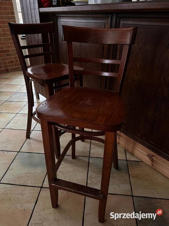 Hokery drewniane Paged 6 sztuk Olsztyn sprzedam