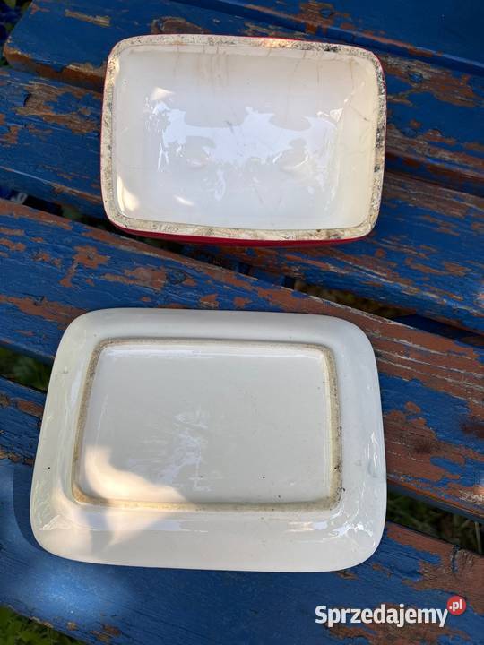 Porcelanowa maselniczka kwiatowa w kwiaty Poznań