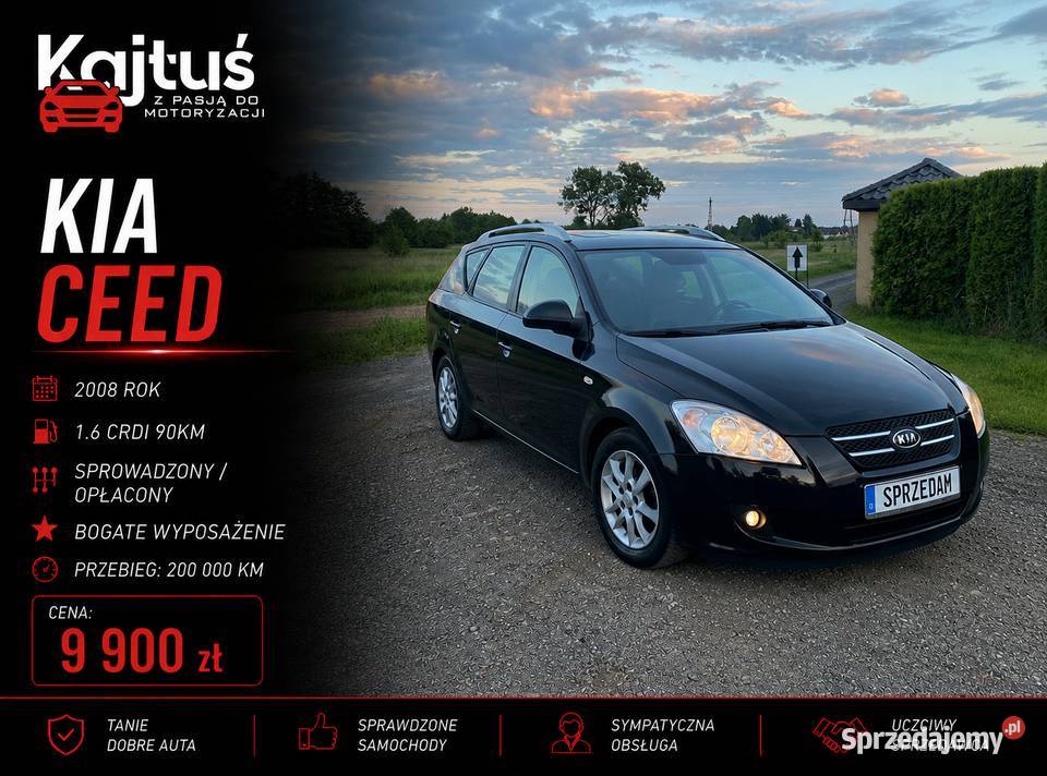 Kia Ceed 2008R16CRDi BardzoŁADNA Stan B Niemcy Zamość