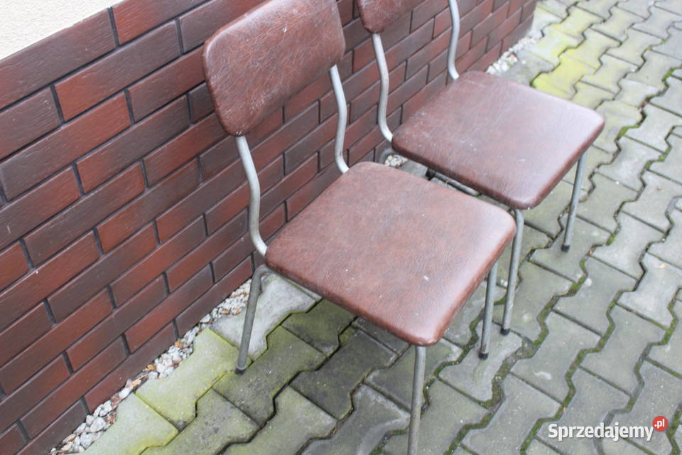 krzesło metalowe prl Kalisz