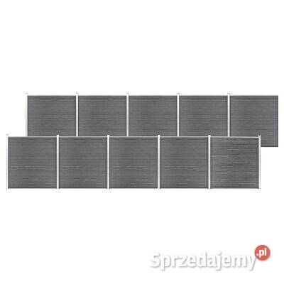 vidaXL Ogrodzenie do ogrodu WPC 1737 x 186 Panele dekoracyjne