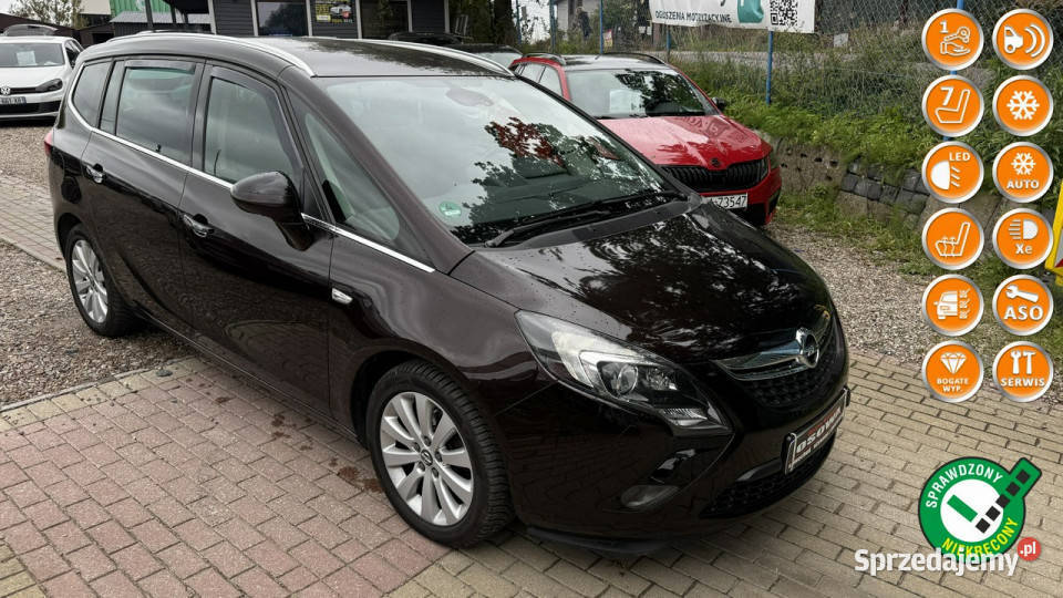Opel Zafira 14 turbo gaz pół skóry ledy xenon światła do jazdy dziennej Gdańsk sprzedam