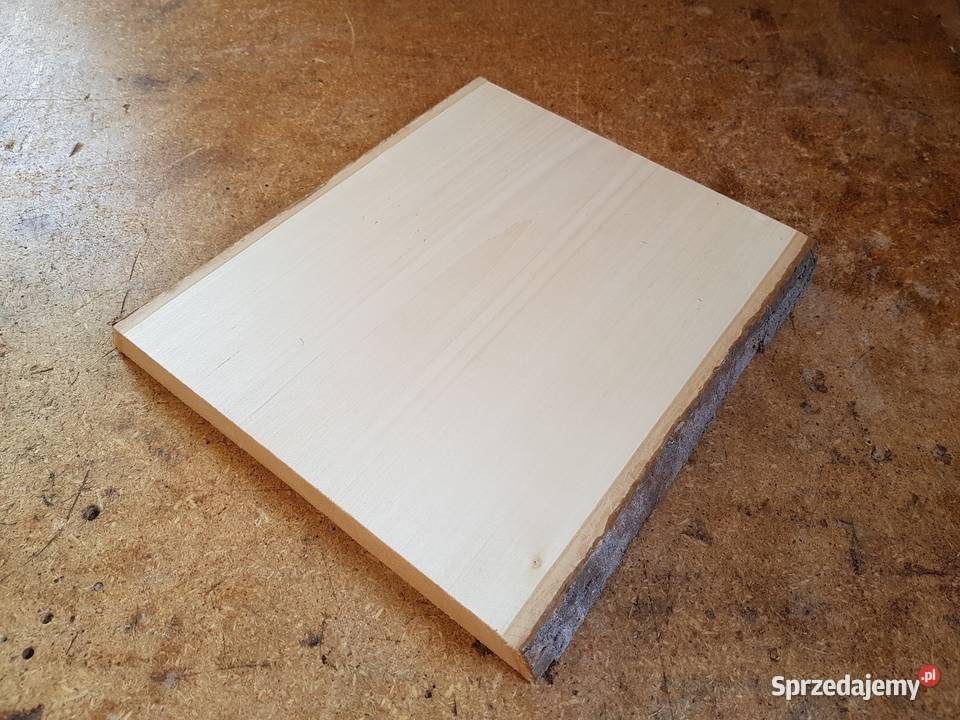 Deska lipowa z korą 30x225x25 rzeźba ikony Łódź