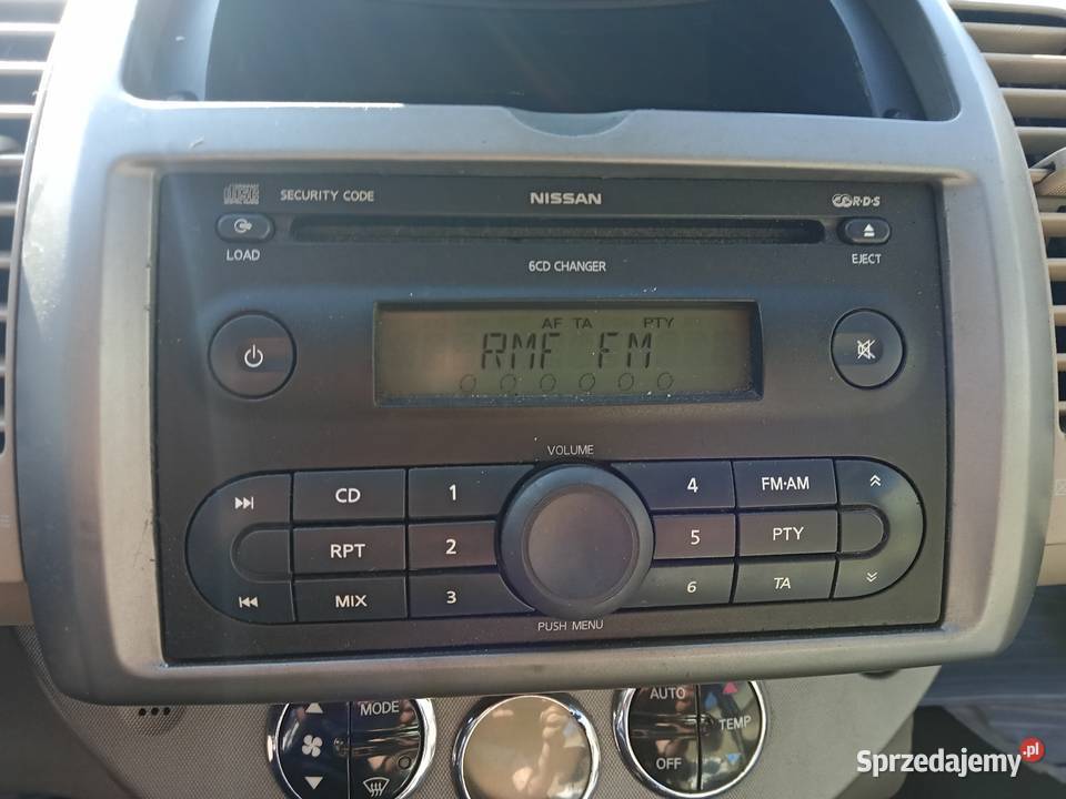 Radio nissan note z kodem dolnośląskie sprzedam