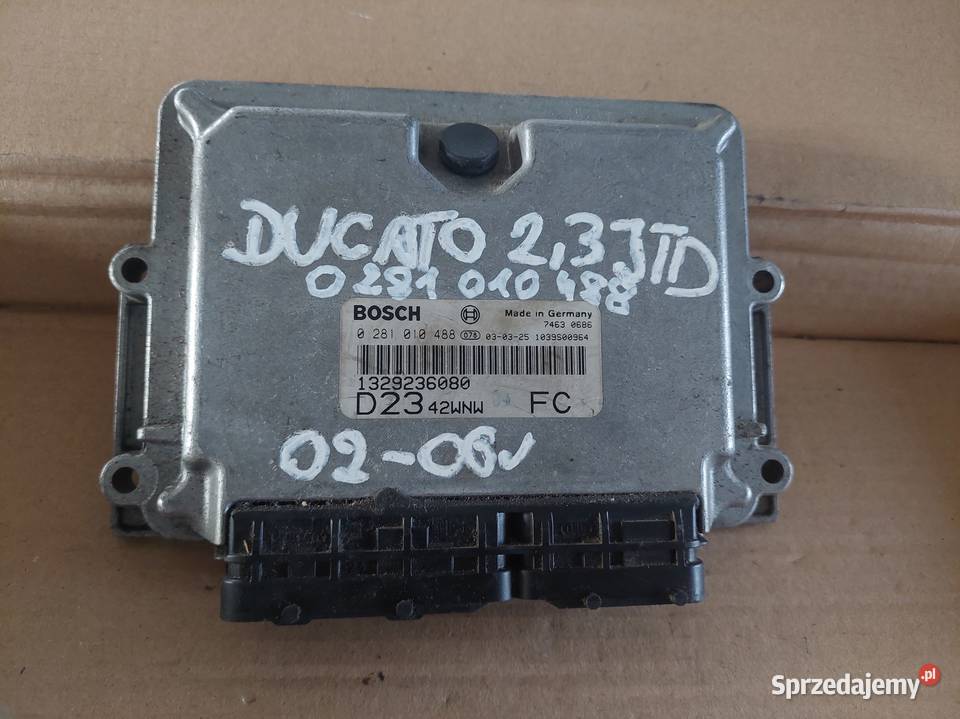 FIAT DUCATO 23 JTD komputer sterownik 0281010488 dostawcze świętokrzyskie Kielce