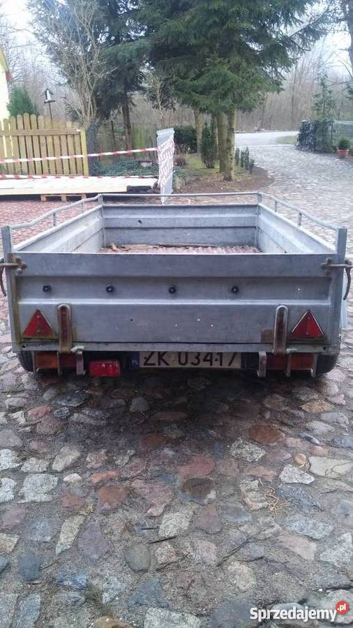 Przyczepa samochodowa 2 osiowa z hamulcem Śmiechów