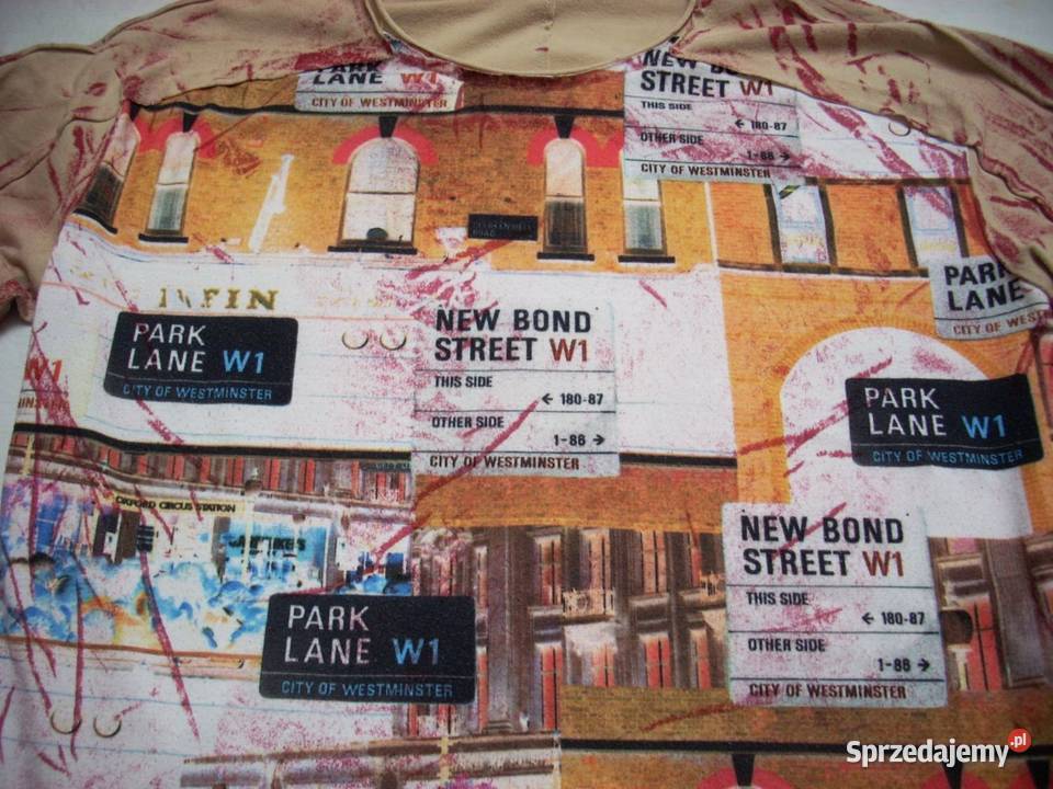 wŁOSKA Bluzka z Nadrukiem Miasto 40 Nowy Sącz