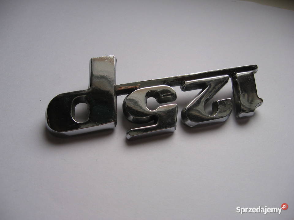 Fiat 125p Polmo FSO stary napis chrom auto PRL Emblematy