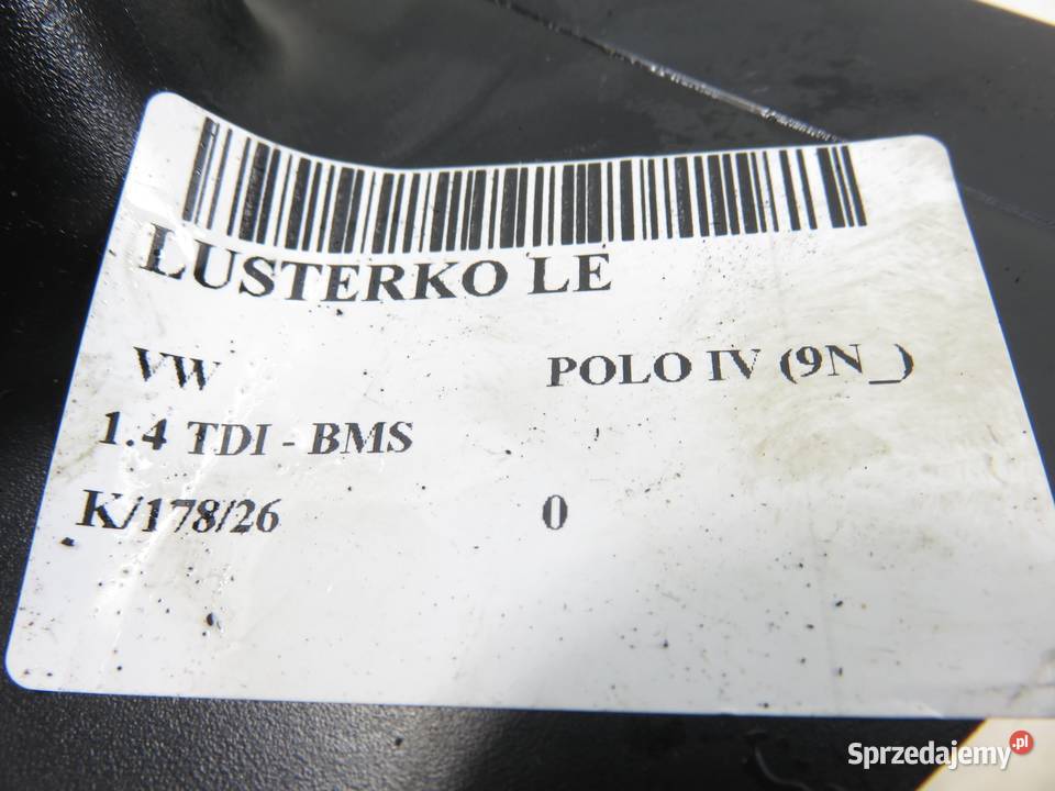 LUSTERKO LEWE VW POLO IV lift 6Q1857501CC9B9 osobowe małopolskie
