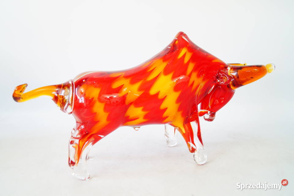 Byk z Wall Street szklana figura Murano style Gizałki
