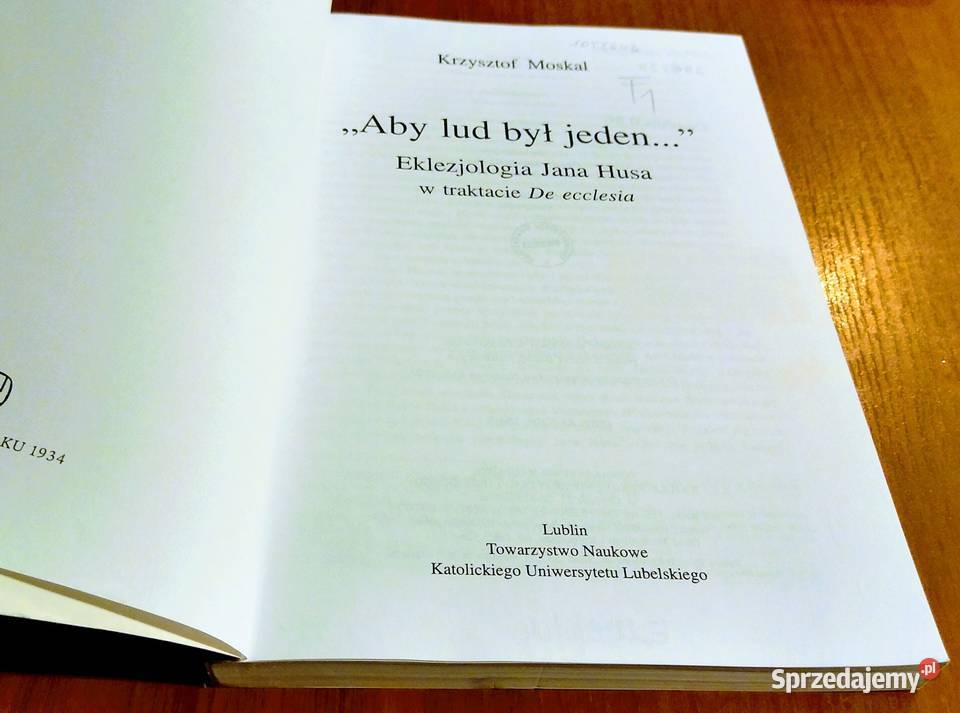 Aby lud był jeden Eklezjologia Jana Husa w Gdańsk