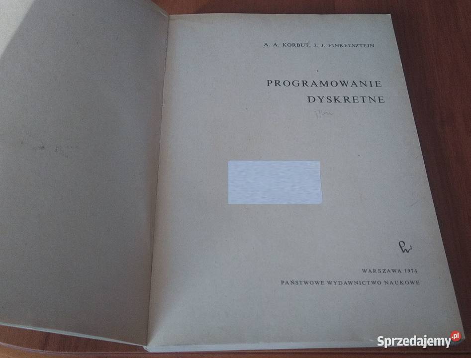 Programowanie dyskretne  A A Korbut J J sprzedam