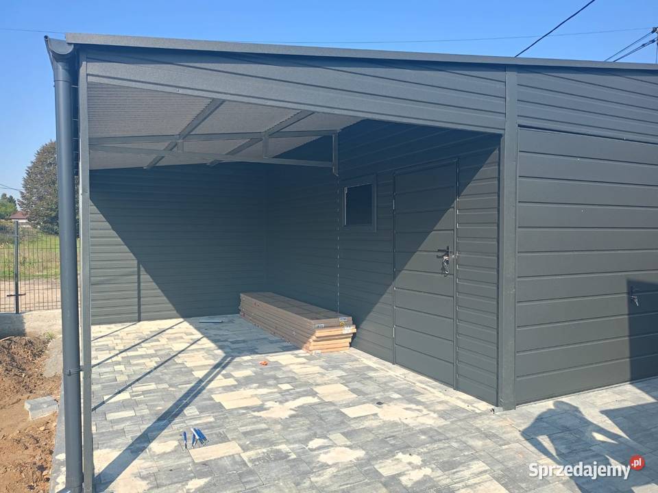 Garaż blaszany Premium 6x6 wiata garażowa