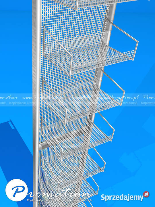 Stojak ekspozycyjny z półeczkami ekspozytor Poznań sprzedam