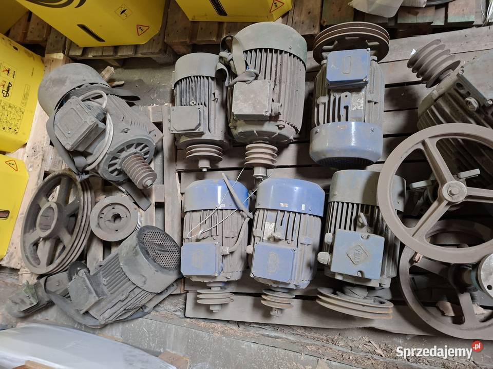 Silniki przemysłowe z kołami pasowymi