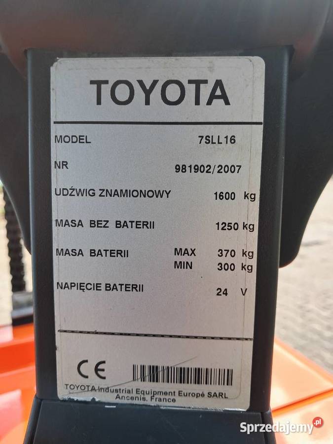 Wózek paleciak elektryczny Toyota BT 7SLL16 Bytom