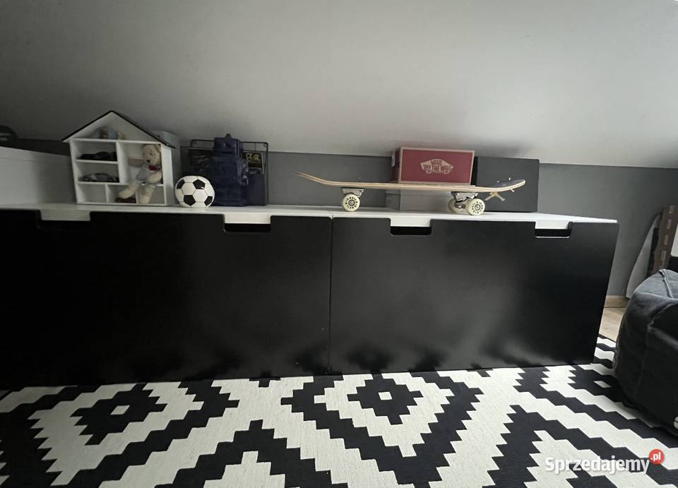 Komplet mebli dziecka Stuva Ikea czarno biale Krubin