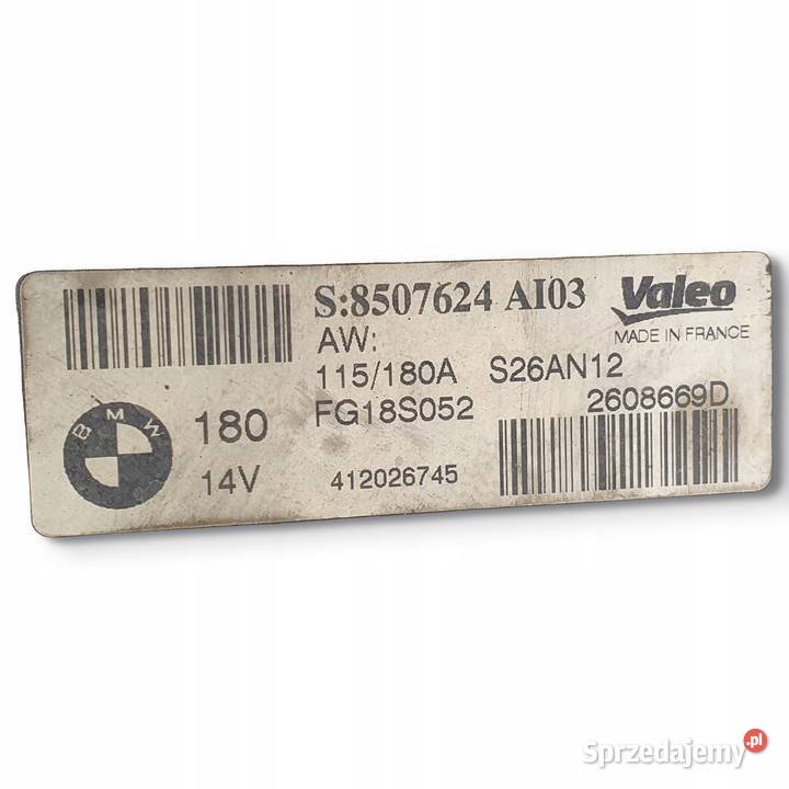 ALTERNATOR BMW X1 F10 F20 E84 F30 20 D VALEO Chełm