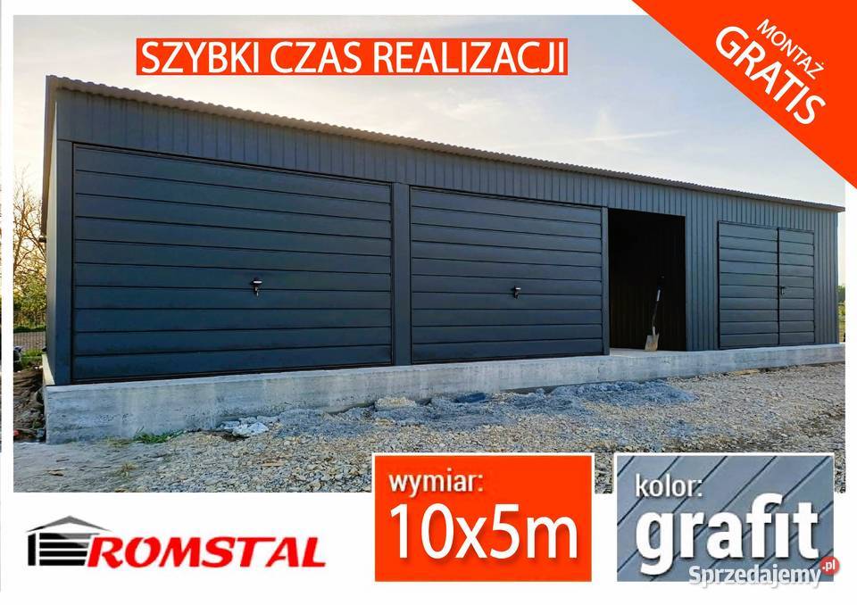 Garaż Blaszany WIATA Magazyn Garaże Konstrukcja 406zł/m2 Sprzedaż Leszno