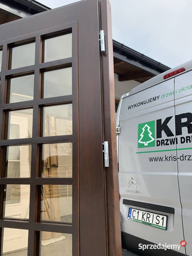 Drzwi zewnętrzne OCIEPLANE DREWNIANE ANGIELSKIE Drewno Grzybno