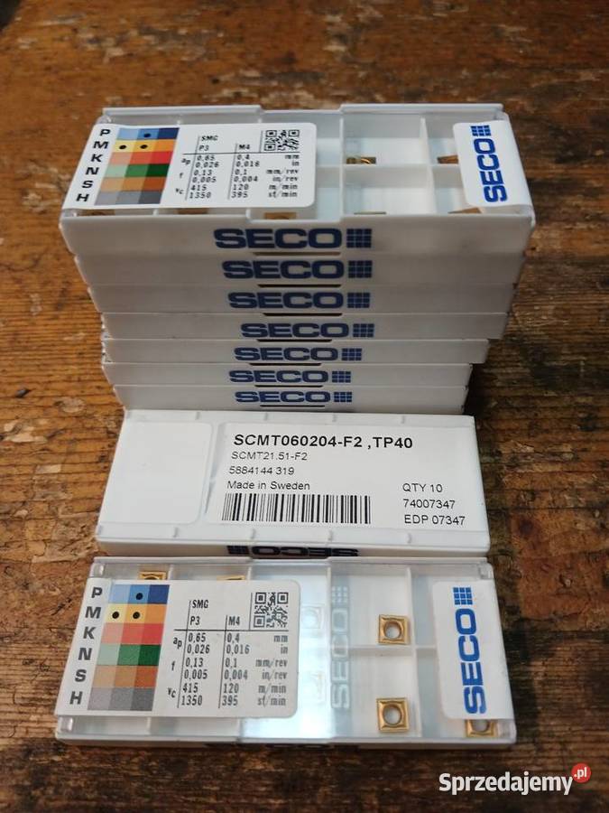 Płytki tokarskie SECO SCMT060204F2 TP40 sprzedam