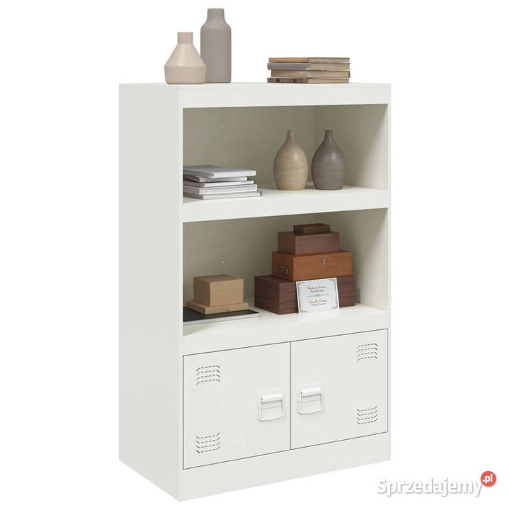 Szafka boczna biała 67x39x107 stal WM841672 Warszawa