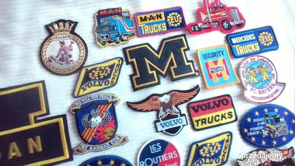 Naszywki kolekcja Volvo Audi Mercedes Yamaha i mazowieckie Płońsk