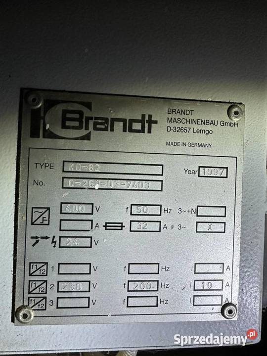 Okleiniarka do krawędzi BRANDT KD82 Wadowice