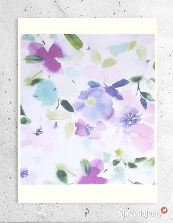 pastelowy plakat z kwiatkami mały plakat na Białystok