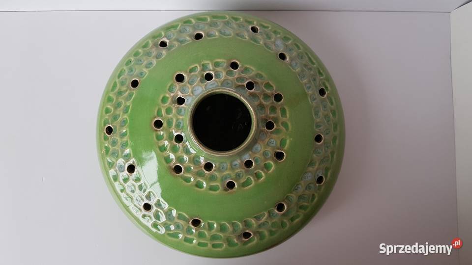 Fajansowa ikebana wazon Ogródek Włocławek fajans śląskie