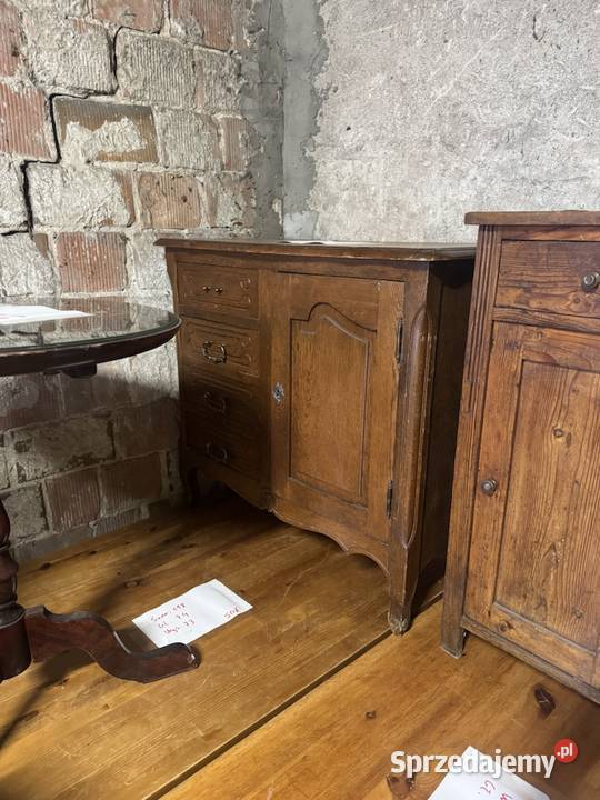 Komoda drewniana vintage szafka rustykalna Zielonka