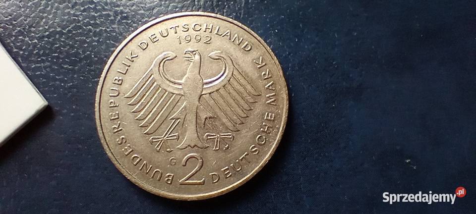 Stare monety 2 marki 1992 G Niemcy podkarpackie Lesko