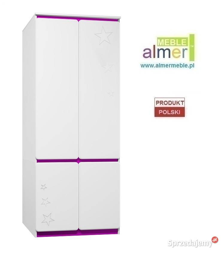 szafa STARS MDF C17 90x55 w224 biała dziecięca Jarocin