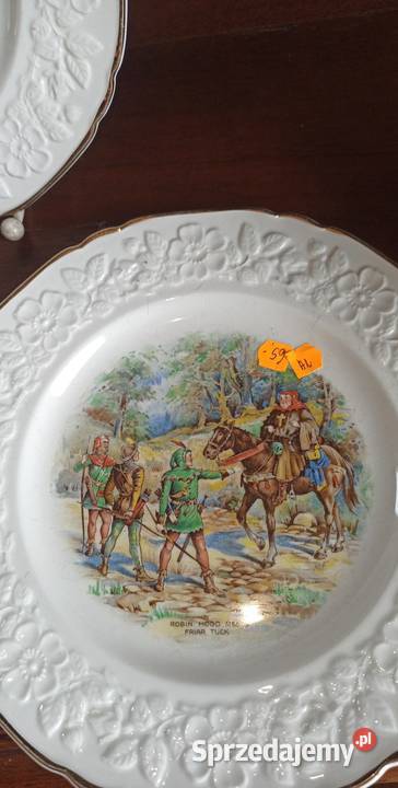 Talerz MADDOK England Scenki Robin Hood Reliefy Gdańsk