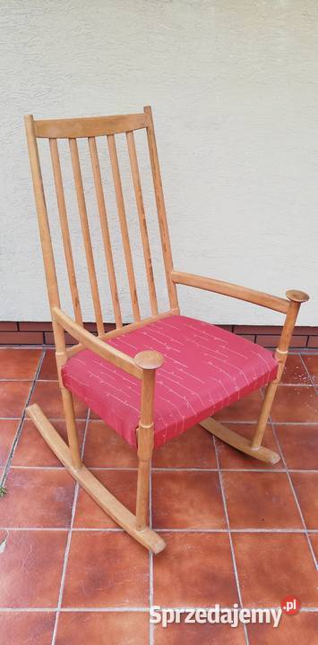 Fotel bujany PRL art deco stylowy na biegunach mazowieckie Sulbiny