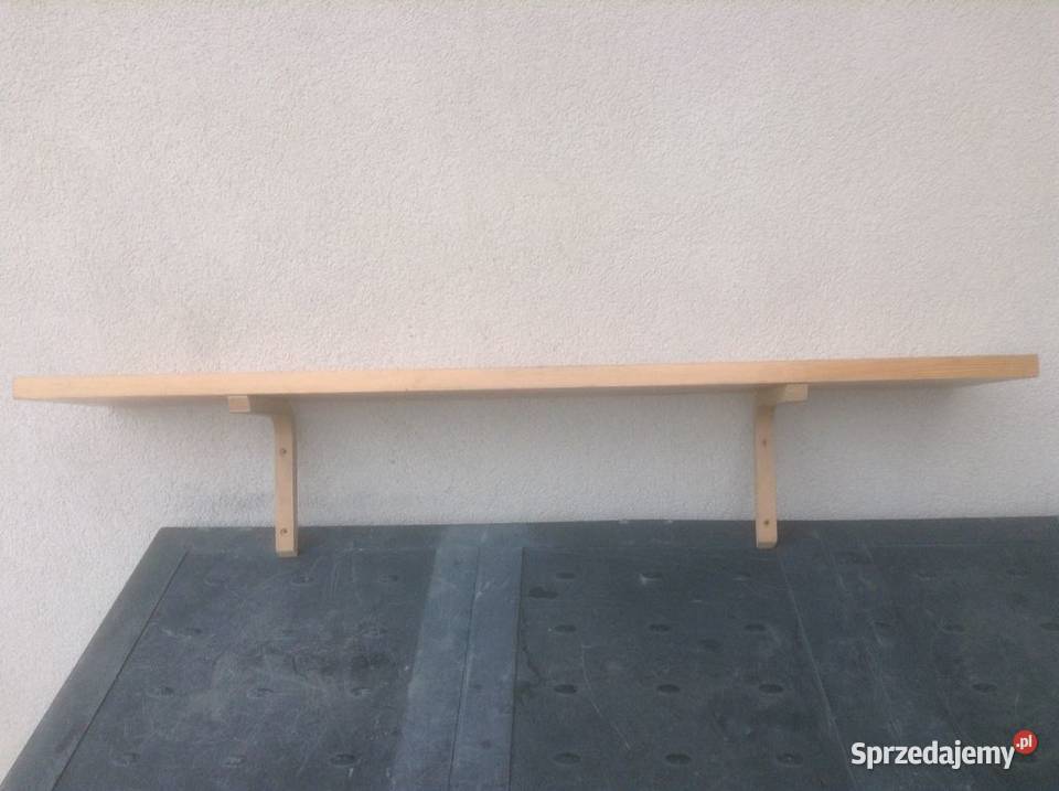 Półka z litego drewna na wspornikach 99cm Opole