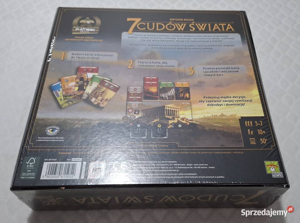 Gra planszowa 7 cudów świata Antoine Bauza Repos Pozostałe Czeladź sprzedam