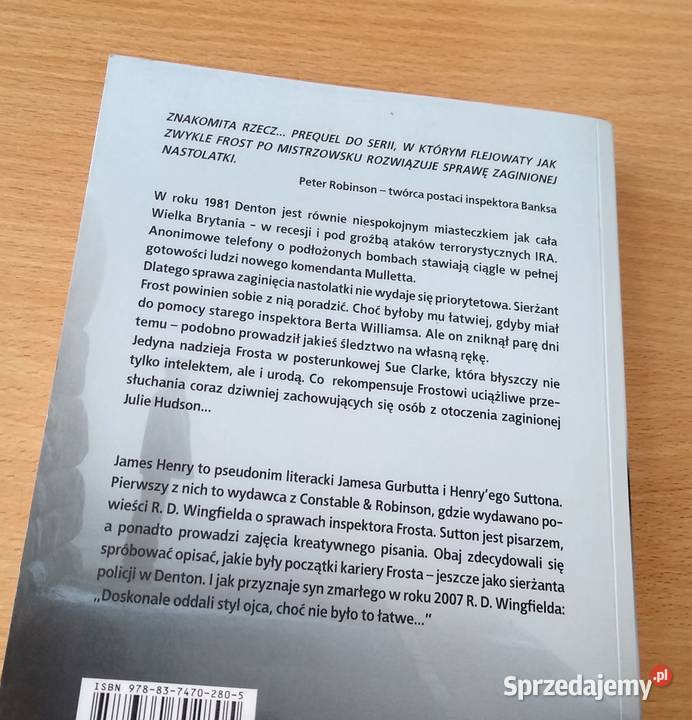 Frost i pierwsza sprawa James Henry Rok wydania 2013 Gdańsk