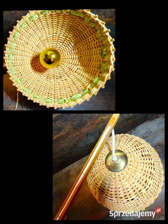 Kinkiet skandynawski ratan midcentury modern Kalisz