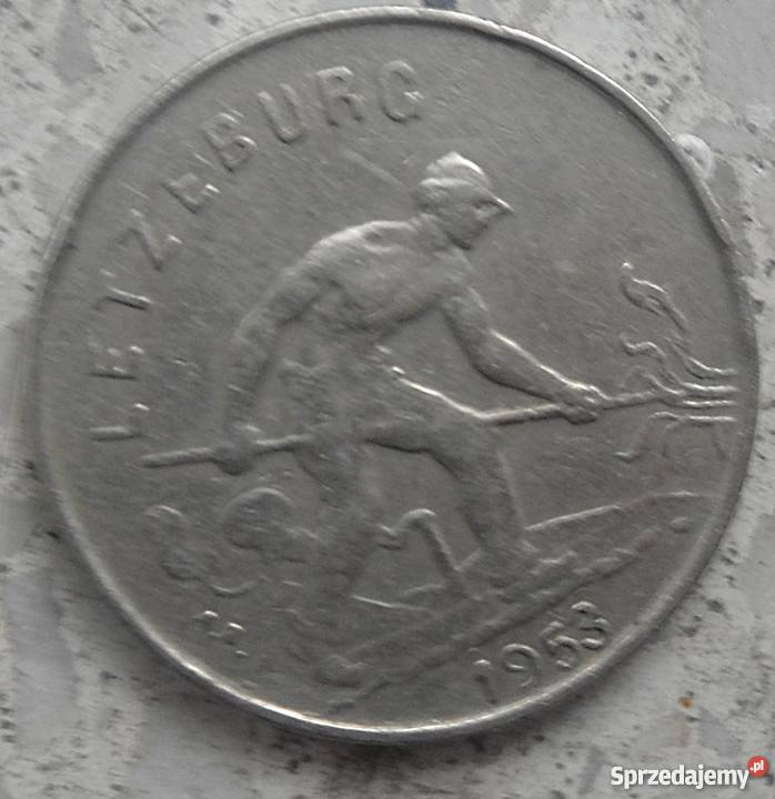LUKSEMBURG1 FRANK1953 rMIEDZNIKIEL Numizmatyka