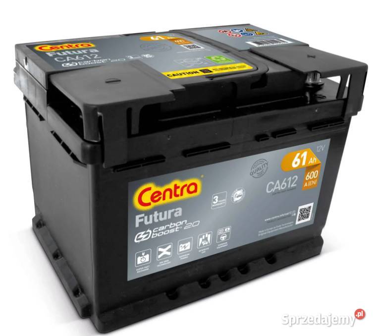 Akumulator Centra FUTURA 61Ah 600A PRAWY PLUS Rok produkcji 2022 Motoryzacja Siedlce