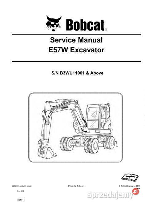Bobcat E57W 440B 974 975 instrukcje naprawy motoryzacja, transport Poradniki, albumy i reportaże Kielce