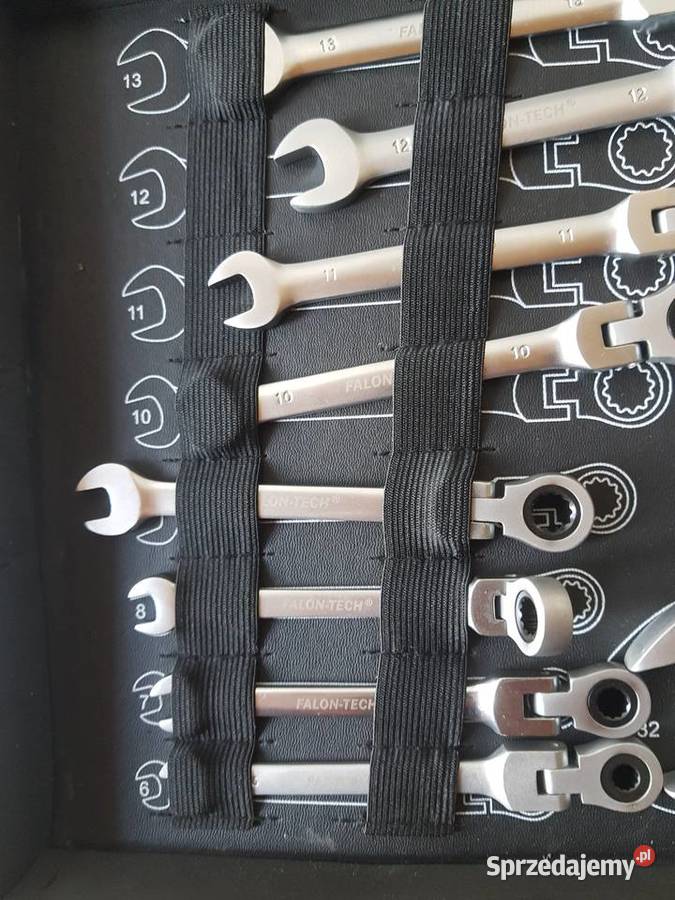 Klucze płaskooczkowe z grzechotką 72 zęby CrV Głogowa