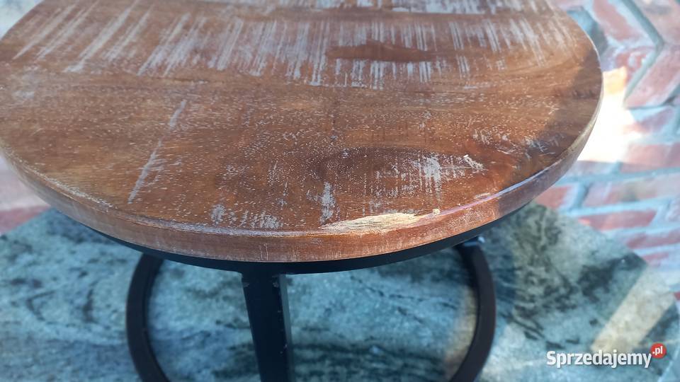 Stolik kawowy Loft lite drewno Kwietnik Stojak zachodniopomorskie Gawroniec