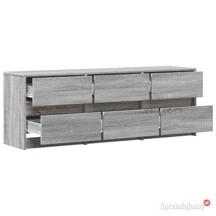 Szafka pod TV z LED szary dąb sonoma 140x34x50