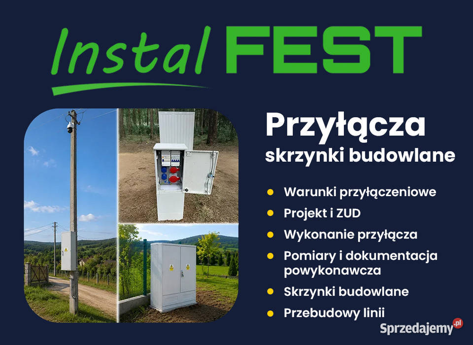 Przyłącza elektryczne Skrzynki budowlane Śląsk Instalacje elektryczne Chorzów