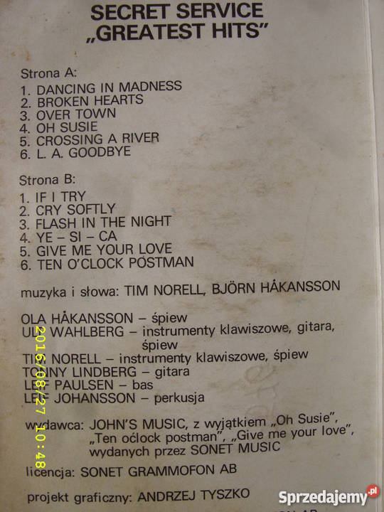 POP kaset SECRET SERVICE WIFON 1986 R Wołów sprzedam